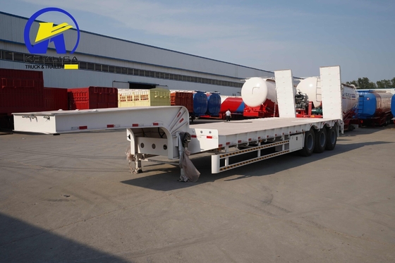 60тонна 3 оси Lowboy/Low Deck/Lowbed/Low Bed Truck полуприцеп с механической подвеской