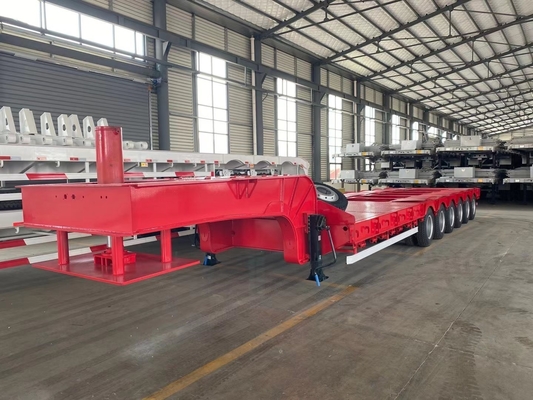 Jost 2,0 или 3,5 дюйма King Pin 30-100t Gooseneck Lowbed Semi Trailer 4 мм Толщина платформы