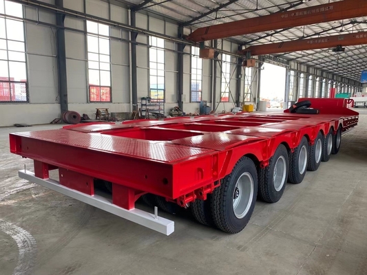 Jost 2,0 или 3,5 дюйма King Pin 30-100t Gooseneck Lowbed Semi Trailer 4 мм Толщина платформы