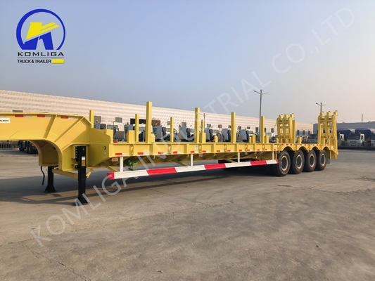 60 80 100 тонн Lowboy полуприцеп с 7000-8000 мм колесной базой и 15/80/22.5 шины