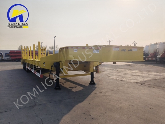 60 80 100 тонн Lowboy полуприцеп с 7000-8000 мм колесной базой и 15/80/22.5 шины