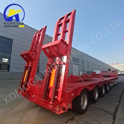 / Вторая рука низкая кровать грузовик полуприцеп 60-100 тонн Механическая подвеска светодиодный свет