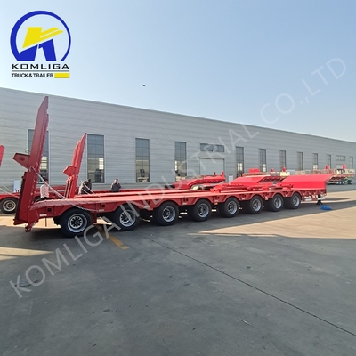 1100r20 3/4/5/6/7/8 Ось низкая кровать Lowboy Отсоединяемый грузовик с гусиной шеей низкая кровать полуприцеп