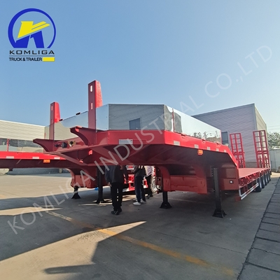 1100r20 3/4/5/6/7/8 Ось низкая кровать Lowboy Отсоединяемый грузовик с гусиной шеей низкая кровать полуприцеп