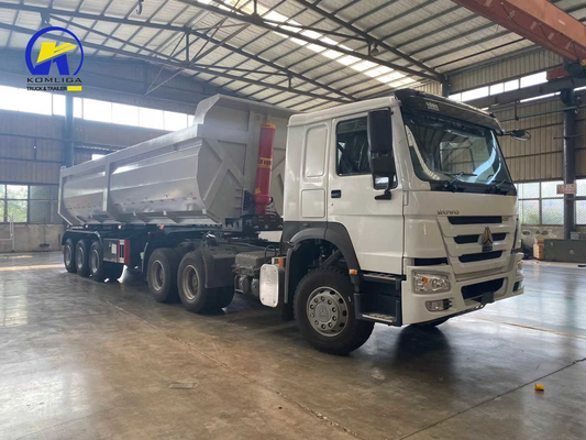3-осевой Sinotruk Dump Tipper Cargo Flatbed Heavy Truck Semi-Trailer с осями Fuwa/BPW