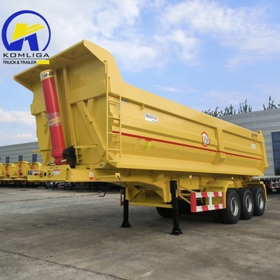 Sinotruk 3/4 Оси Транспортный наклонный наклонный трейлер Каменный функциональный свалочный трейлер