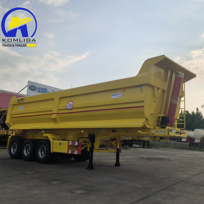 Sinotruk 3/4 Оси Транспортный наклонный наклонный трейлер Каменный функциональный свалочный трейлер