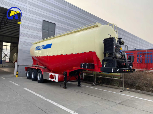 Дизайн 3 оси 30/35/40/45cbm Bulk Cement Semi-Trailer с двухскоростным прицепом Jost
