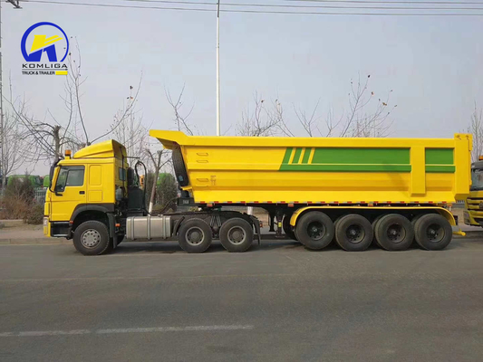 80 тонн гидравлический боковой коробки наклонитель буксировщик буксировщик Дамп полугрузовой прицеп для Африки Jost King Pin