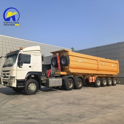 4axle U Shape Hydraulic Cylinder Dump Semi Trailer с Jost 2.0 или 3,5 дюймовым King Pin