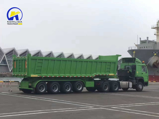 4axle U Shape Hydraulic Cylinder Dump Semi Trailer с Jost 2.0 или 3,5 дюймовым King Pin