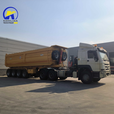 4axle U Shape Hydraulic Cylinder Dump Semi Trailer с Jost 2.0 или 3,5 дюймовым King Pin