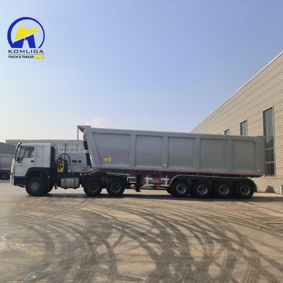 4axle U Shape Hydraulic Cylinder Dump Semi Trailer с Jost 2.0 или 3,5 дюймовым King Pin