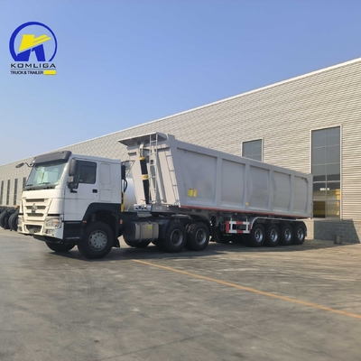 4axle U Shape Hydraulic Cylinder Dump Semi Trailer с Jost 2.0 или 3,5 дюймовым King Pin