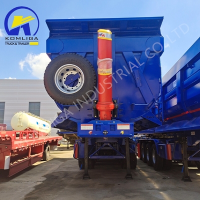 Fuwa/BPW Axles Flatbed Semi Trailer для тяжелой работы 40cbm 45cbm Tipper Dump Trailer