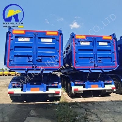 Fuwa/BPW Axles Flatbed Semi Trailer для тяжелой работы 40cbm 45cbm Tipper Dump Trailer