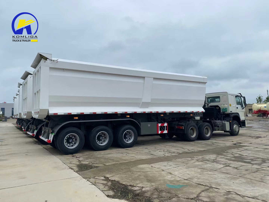 Sinotruk Белый 3-осевой U-образный кузовный трейлер с наклоном полутрейлер с тормозной системой Wabco
