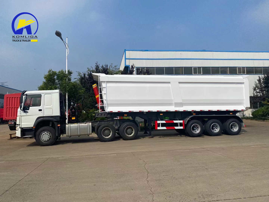 Sinotruk Белый 3-осевой U-образный кузовный трейлер с наклоном полутрейлер с тормозной системой Wabco